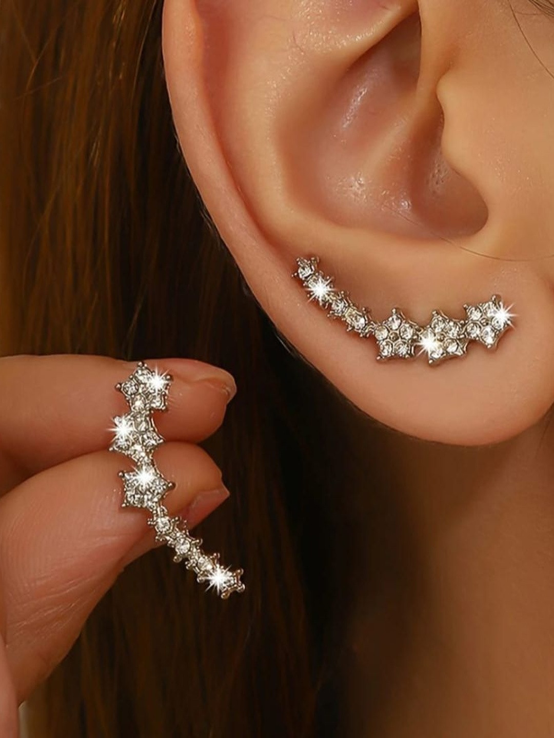 Estailo fashion Star Shaped Ear Cuff Earrings