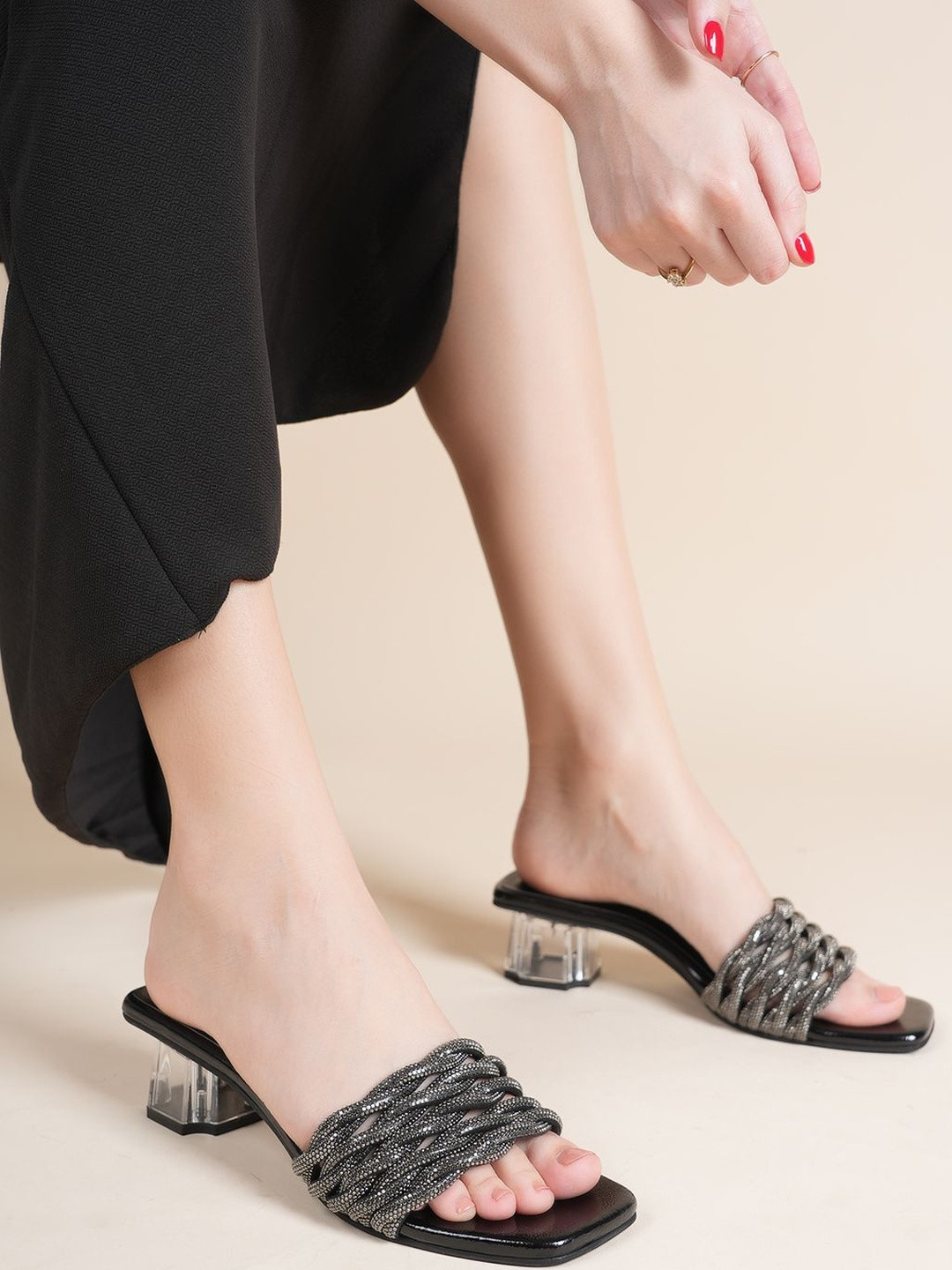 Lavie Embellished Party Block Mules