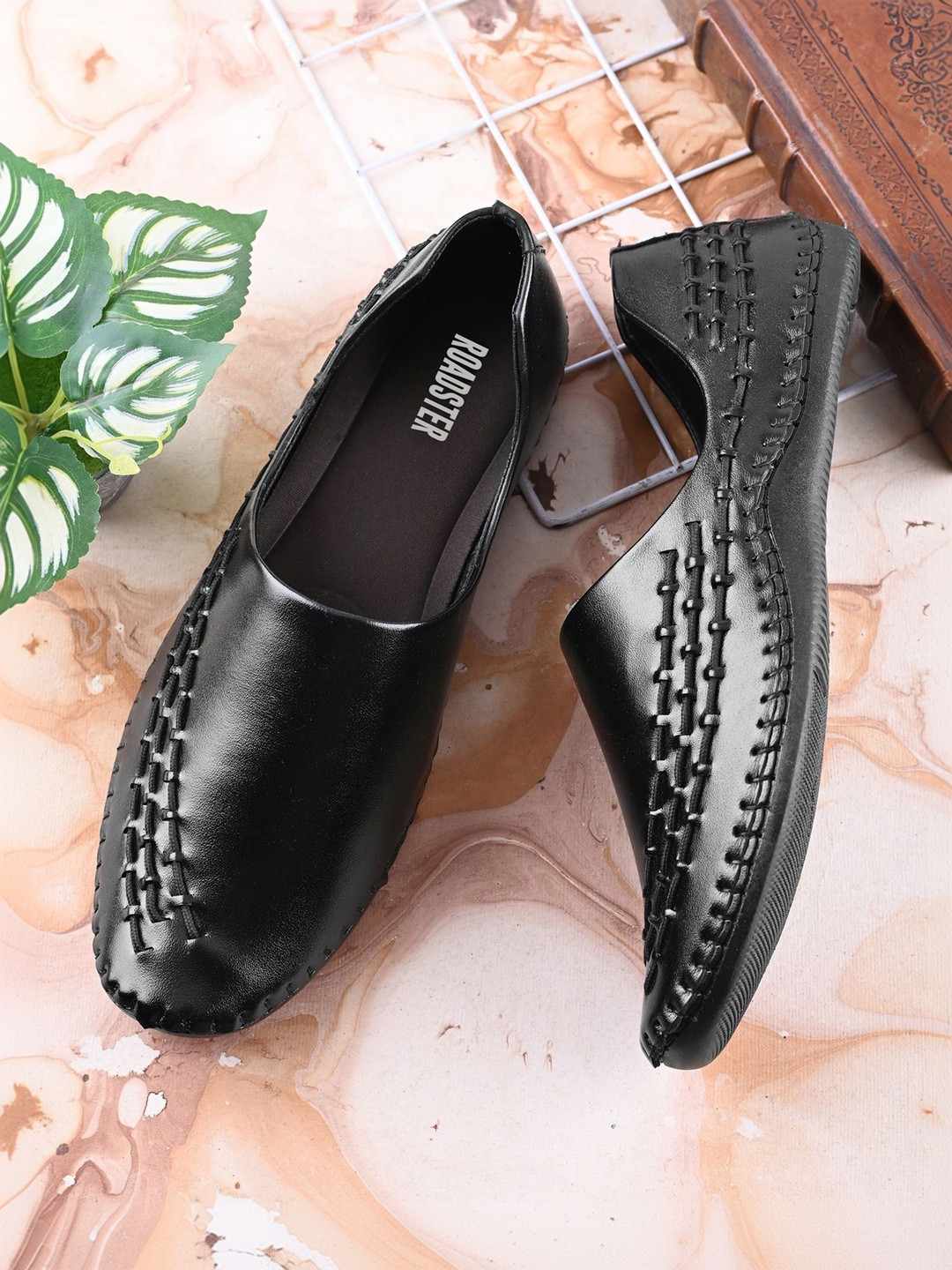 Roadster Men Round Toe Slip-On Loafers