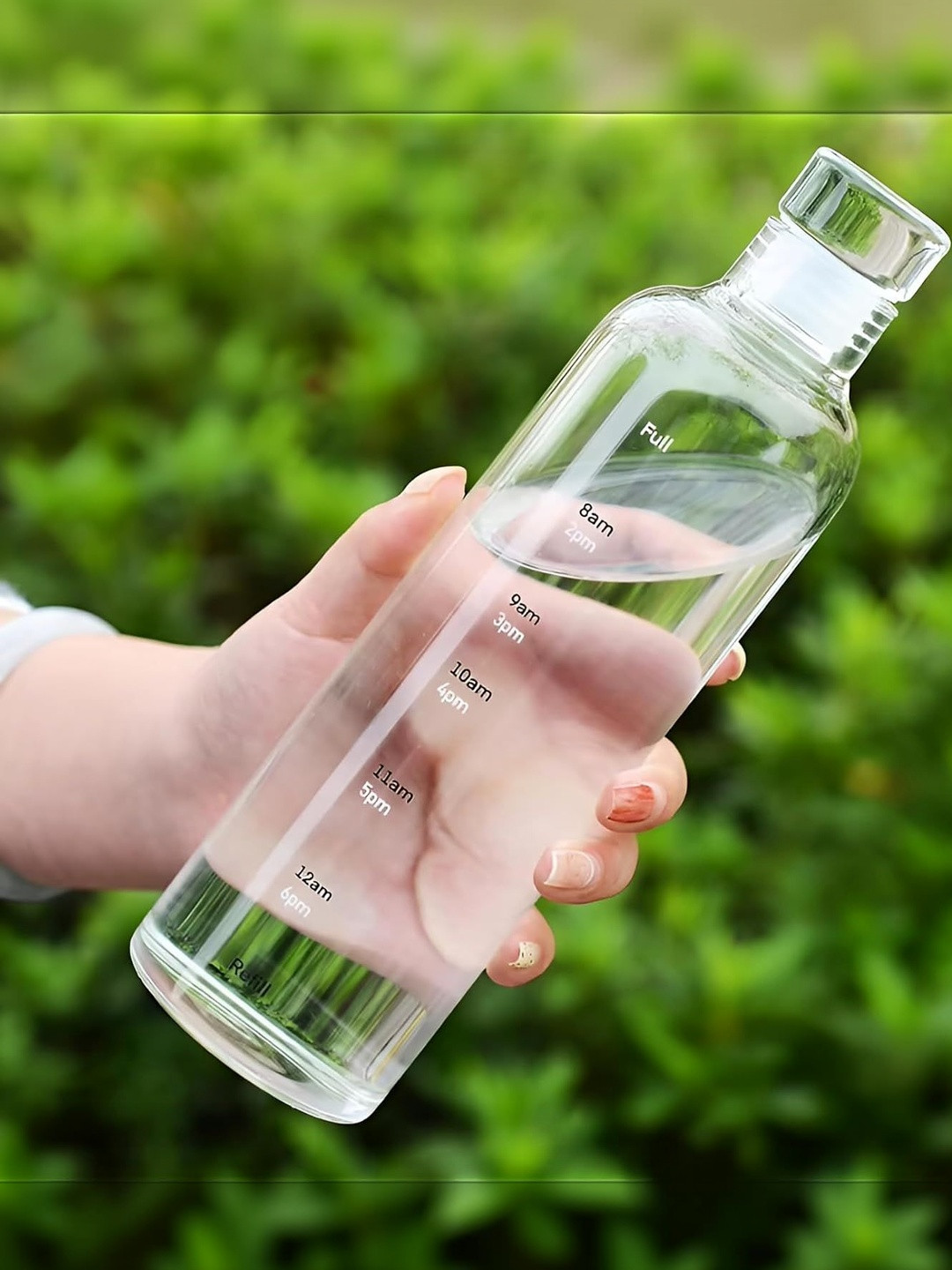 Virtuous White Single Glass Water Bottle