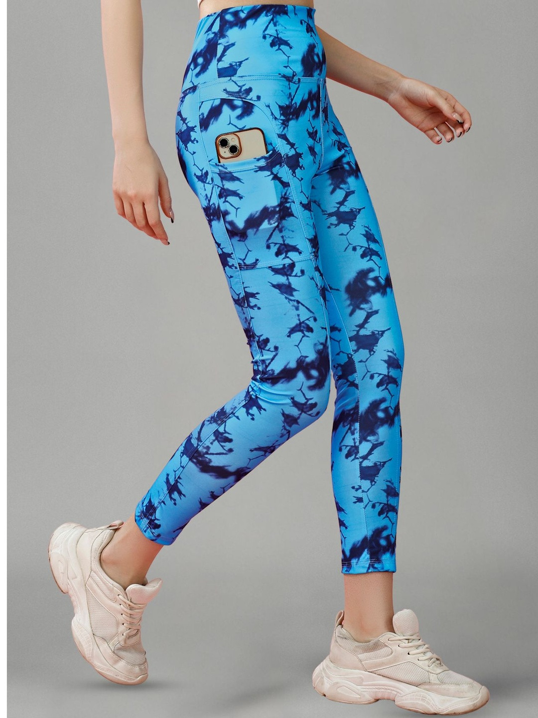 KASHIKAY CREATION Tie Dye Ankle Length Gym Tights
