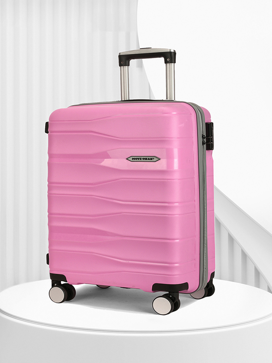MOVE-MEANT Travelfy 55cm Polypropylene Trolley Bag 8 Wheels Spinner Number Lock