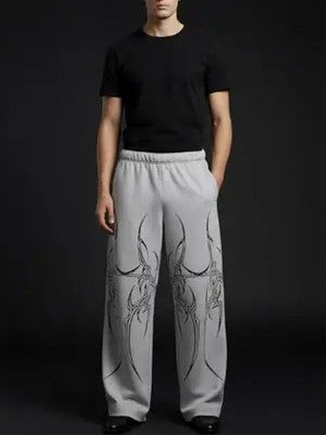 Xpecto Style Men Pure Cotton Baggy Mid-Rise Track Pants