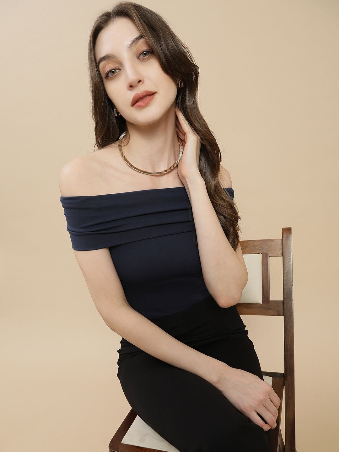 Ecolore Off-Shoulder Cotton Top