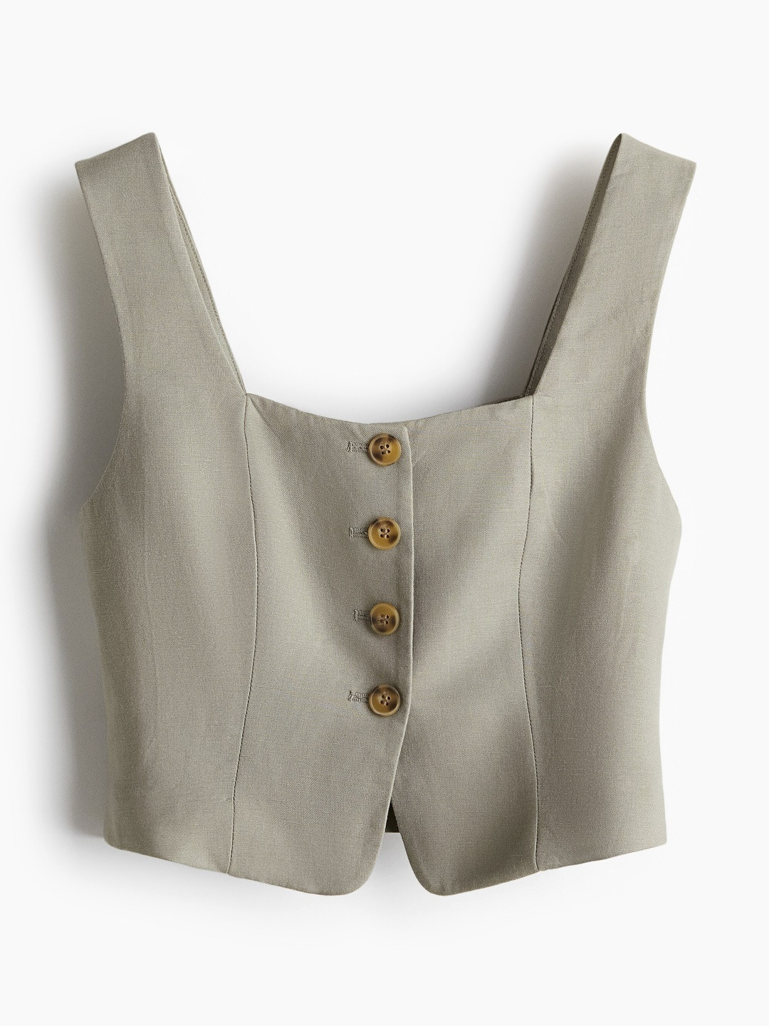H&M Linen-Blend Waistcoat