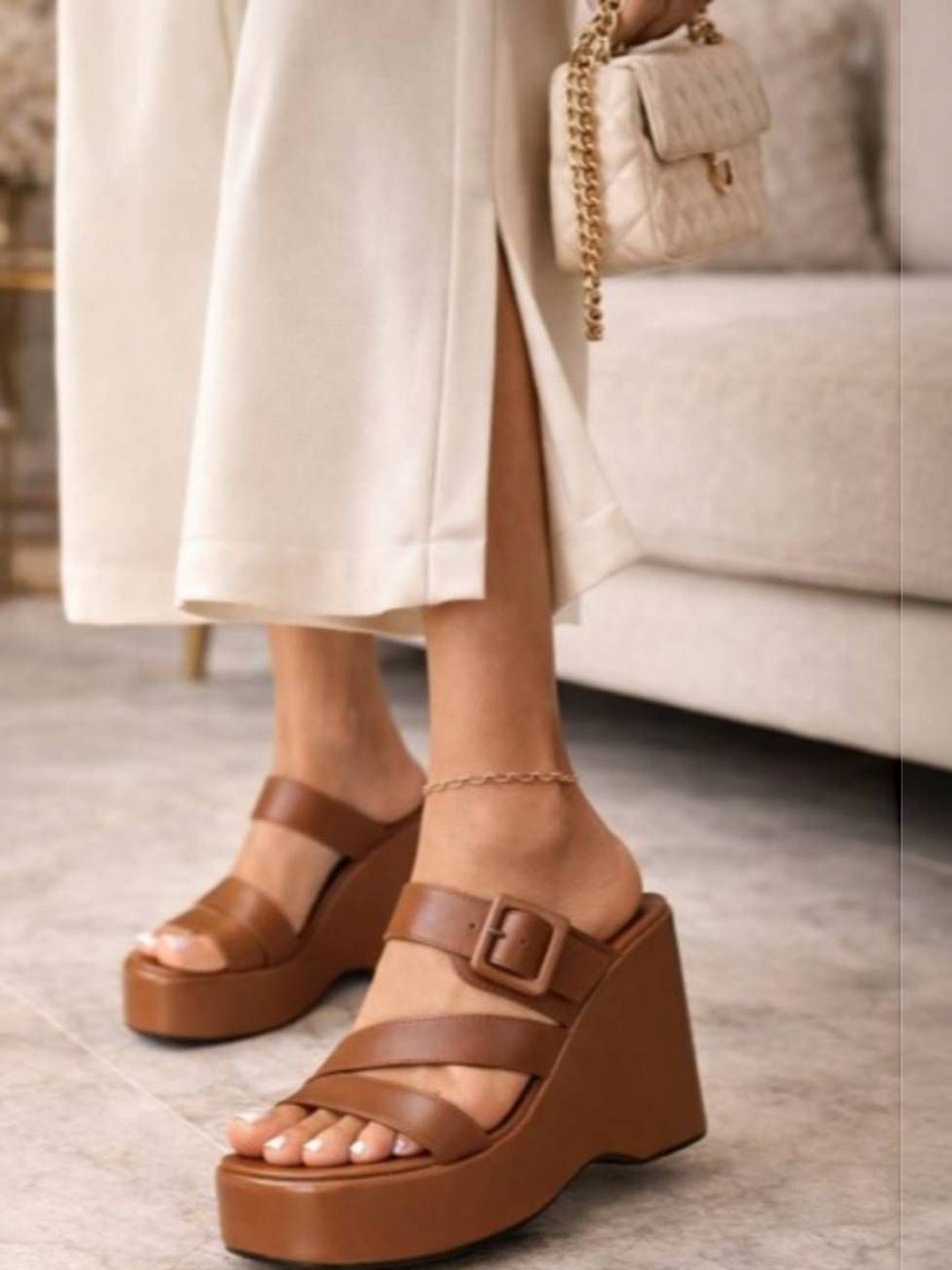 GG360 Wedge Mules with Buckles