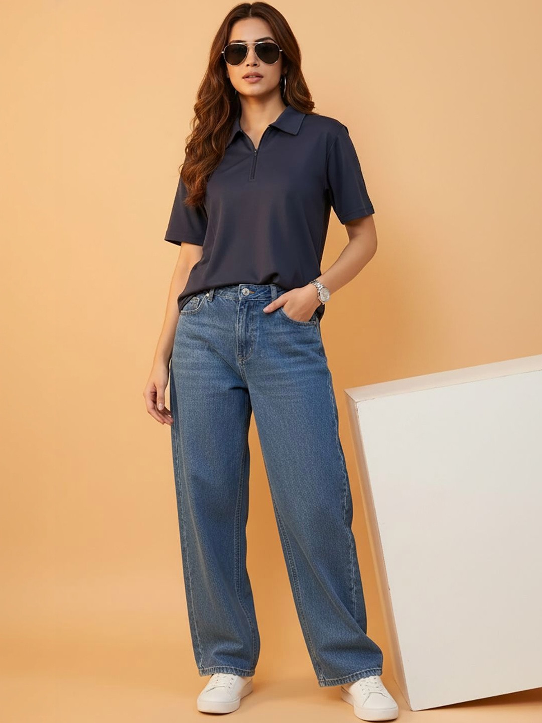SZN Women Polo Collar T-shirt