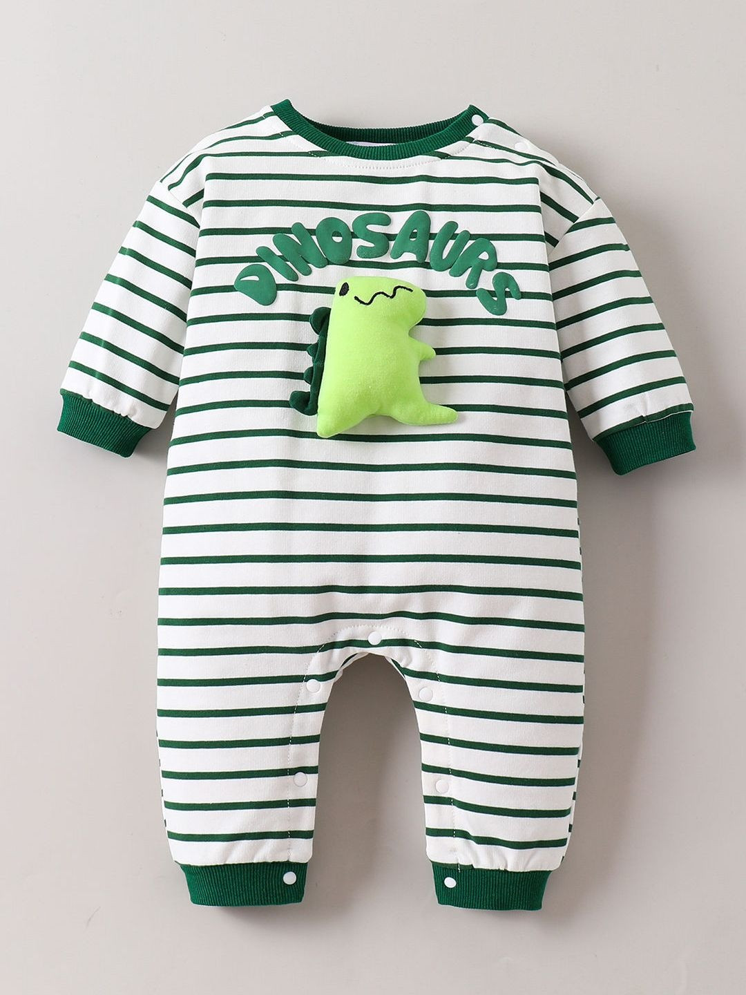 Hopscotch Infants Dinosaur Applique Rompers