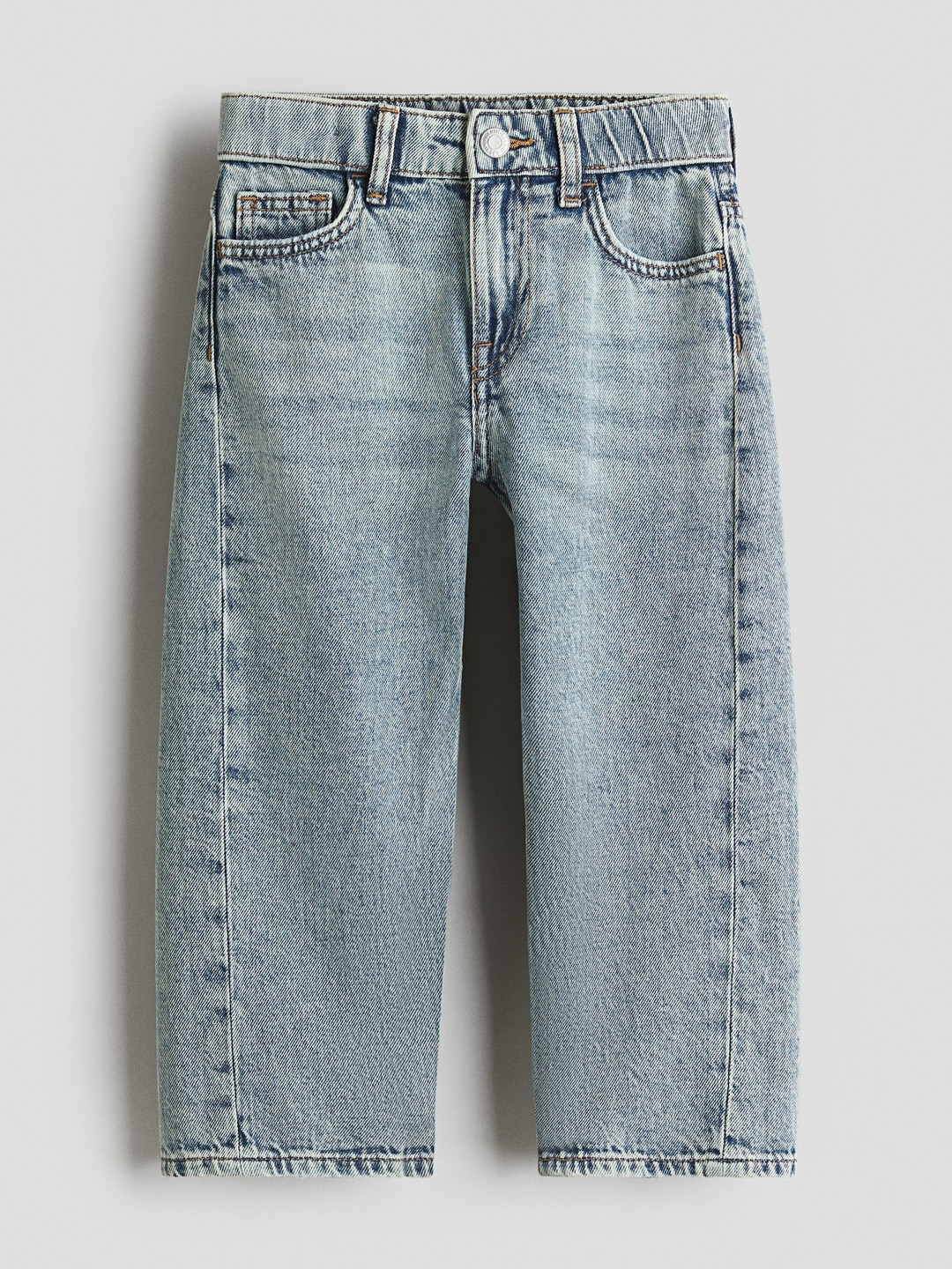 H&M Boys Pure Cotton Loose Fit Barrel Jeans
