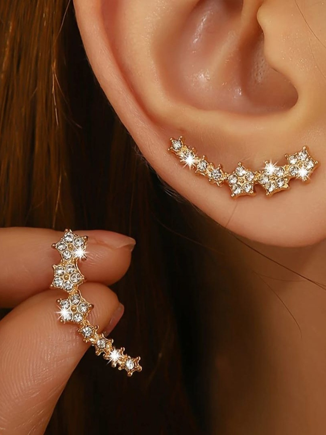 Estailo fashion Star Shaped Ear Cuff Earrings