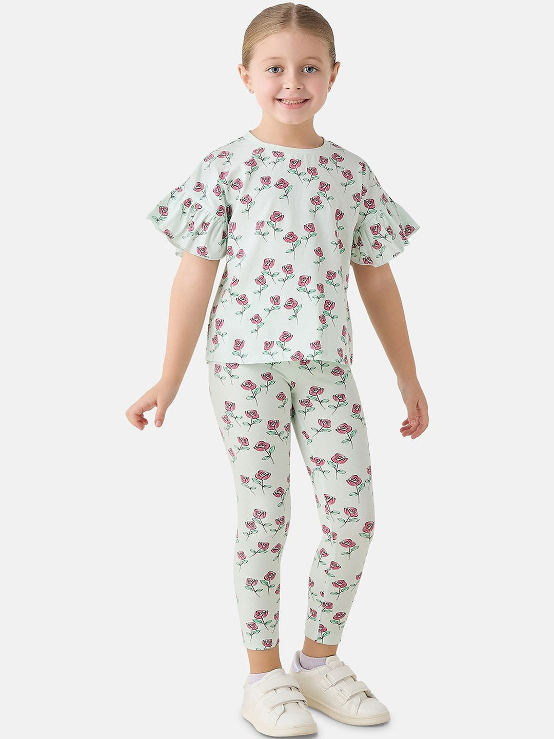 Juniors by Babyshop Printed Mid-Rise Ankle-Length Leggings