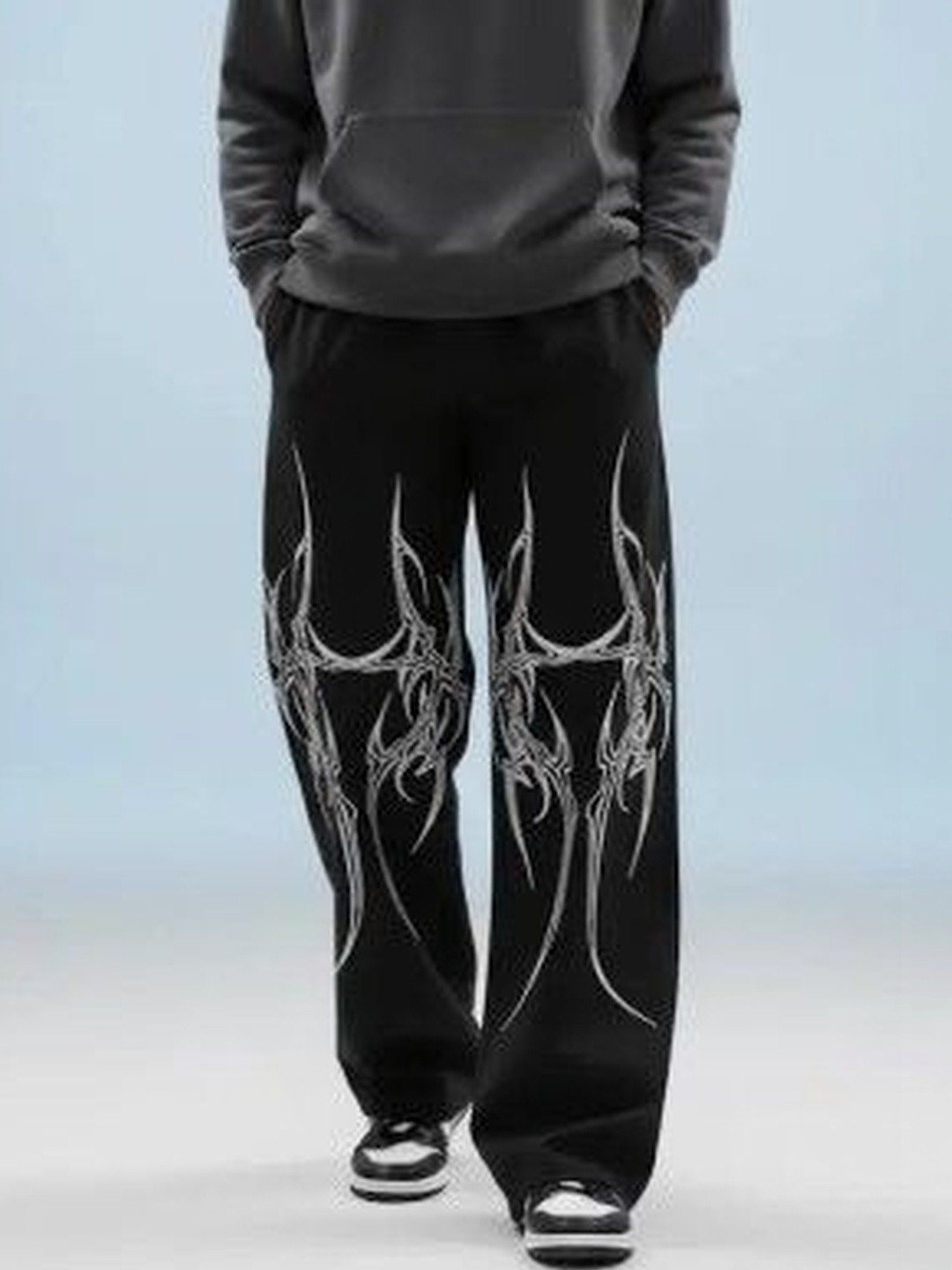 Xpecto Style Men Pure Cotton Baggy Mid-Rise Track Pants