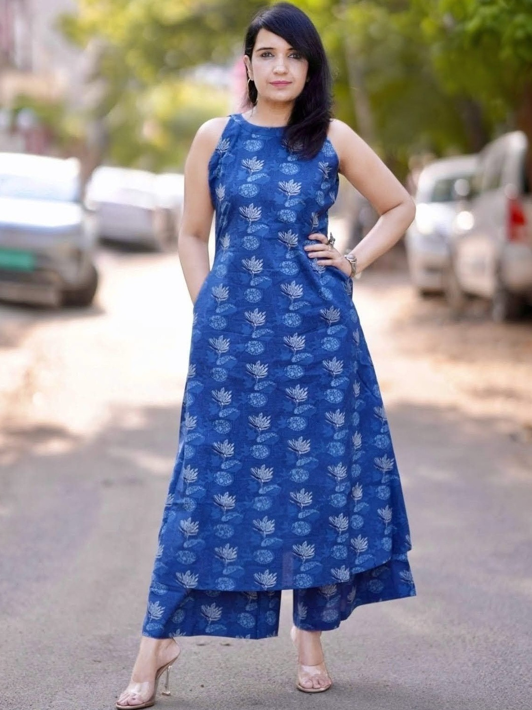 SHLOKFASHIONS Women Ethnic Motifs Printed Regular Kurta with Palazzos
