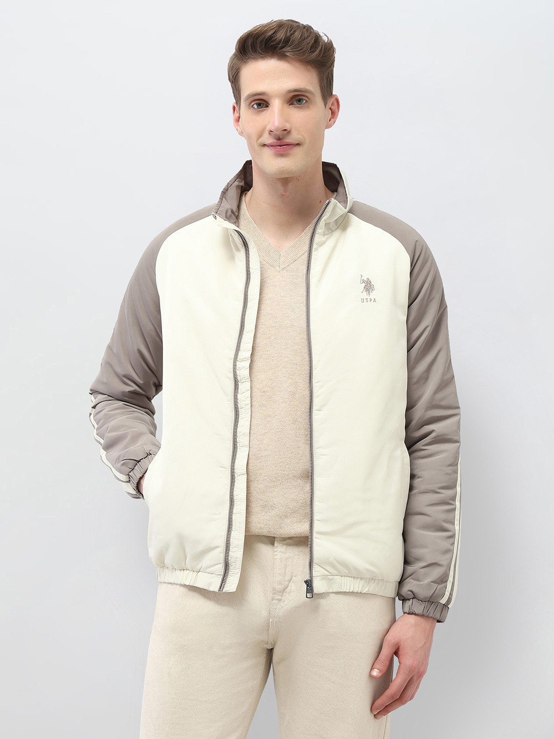 U.S. Polo Assn. Denim Co. Colourblocked Bomber Jacket