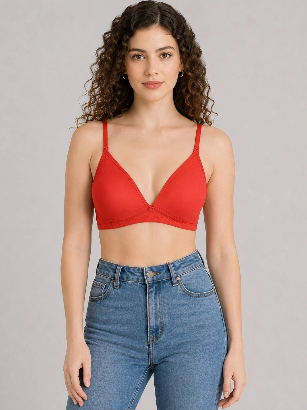 mod & shy Medium Coverage Lightly Padded All Day Comfort Seamless Plunge Bra