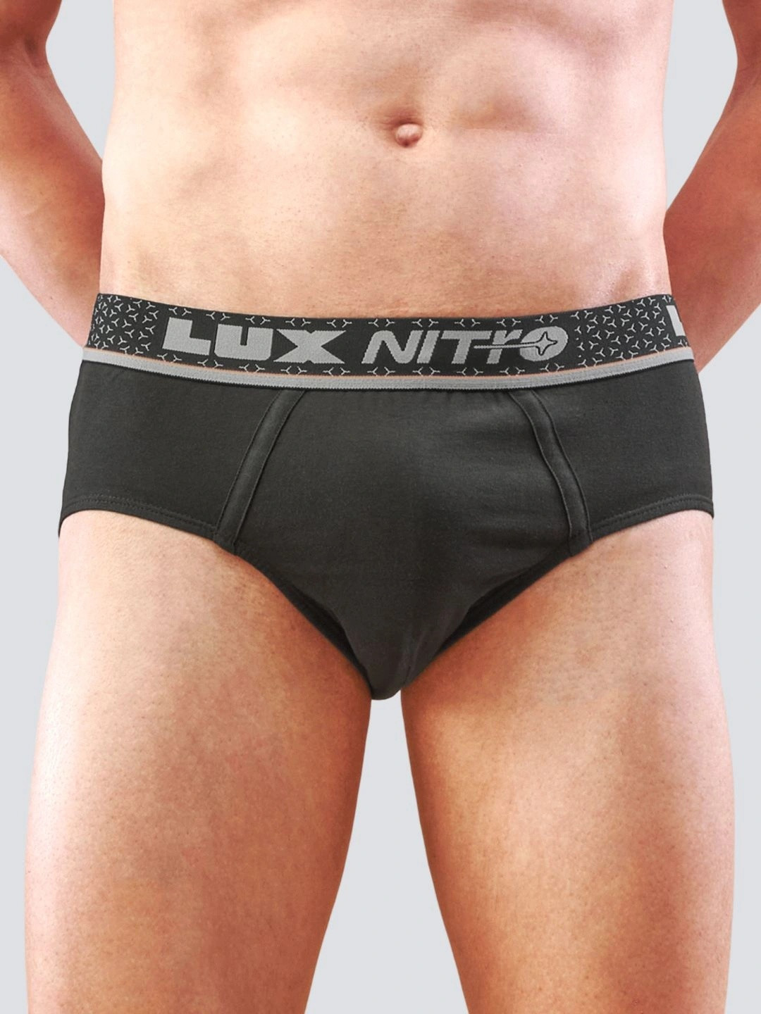 LUX NITRO Men Solid Pack of 2 Combed Cotton Super Soft Outer Waistband Briefs
