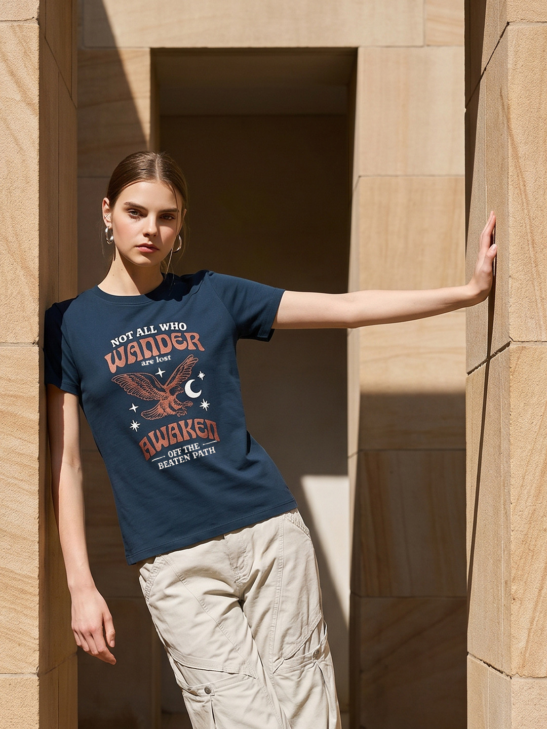 The Roadster Life Co. Typography Printed T-shirt