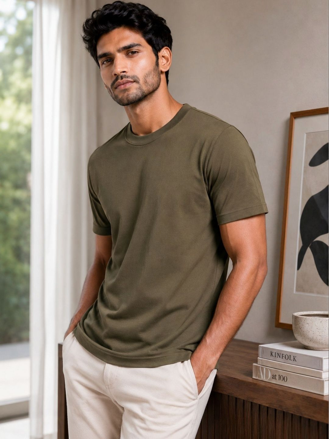RINO7 Men Pure Cotton T-shirt