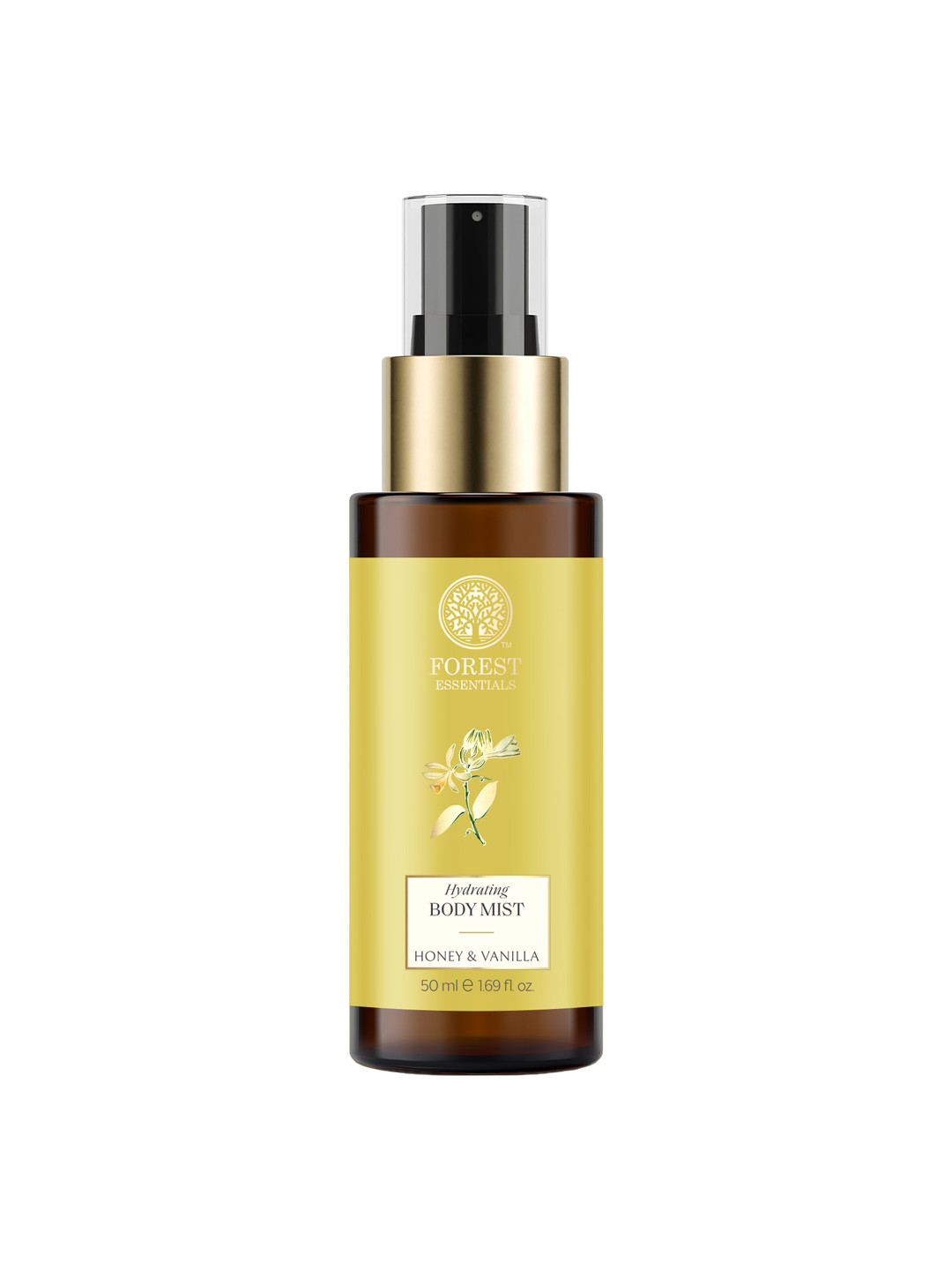 Forest Essentials Travel Size Hydrating Body Mist Spray with Honey & Vanilla - 50ml