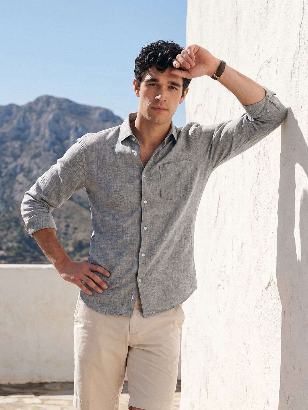 Mast & Harbour Textured Casual Shirt