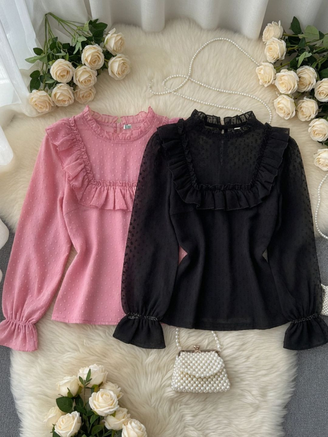 Cutiekins Embellished Ruffles Top