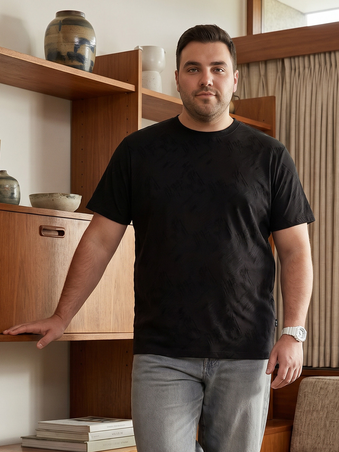 Sztori Plus Size Self Design T-shirt