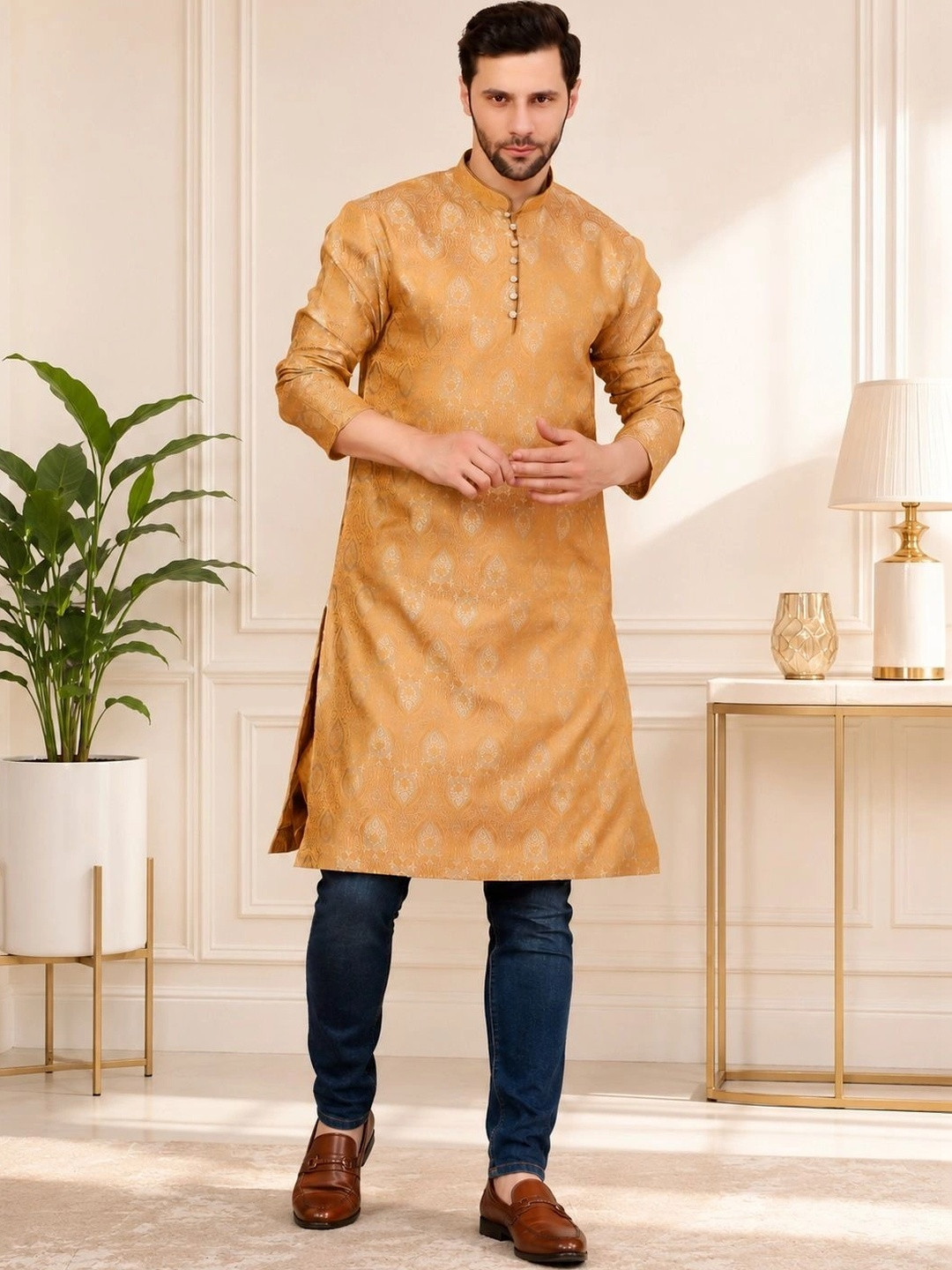 Sydney Heights Men Jacquard Kurta