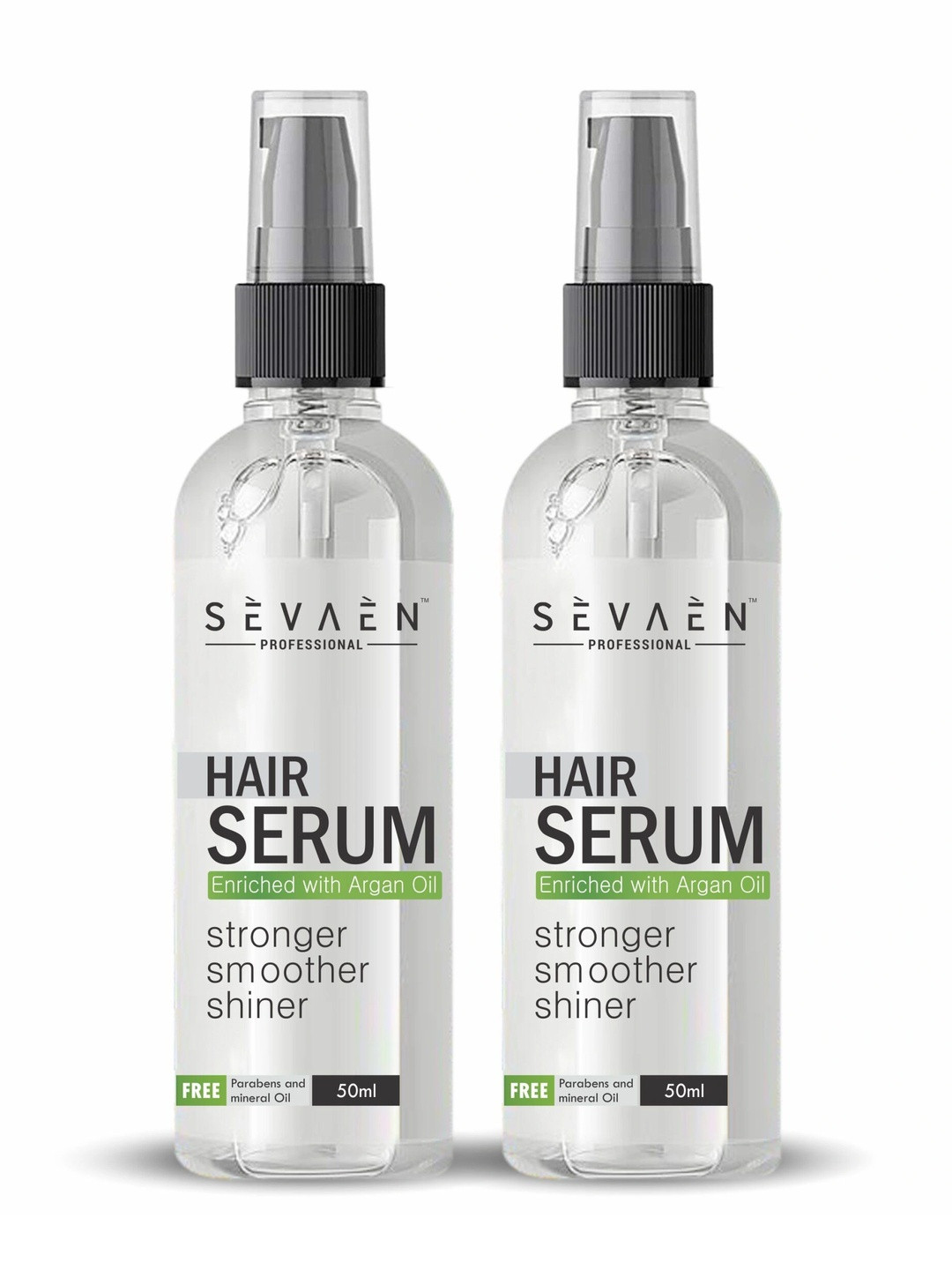 SEVAEN Set of 2 Hair Serums for Silky & Smooth Hair with Almond and Argan Oil - 50ml each