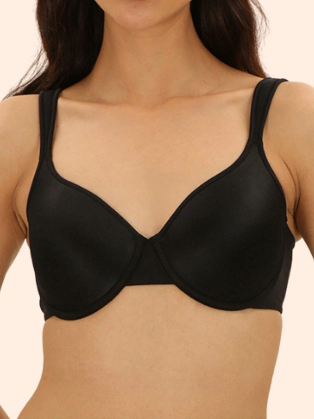 Underneat Women Wired Support Medium Coverage Seamless with Lightly Padded T Shirt Bra
