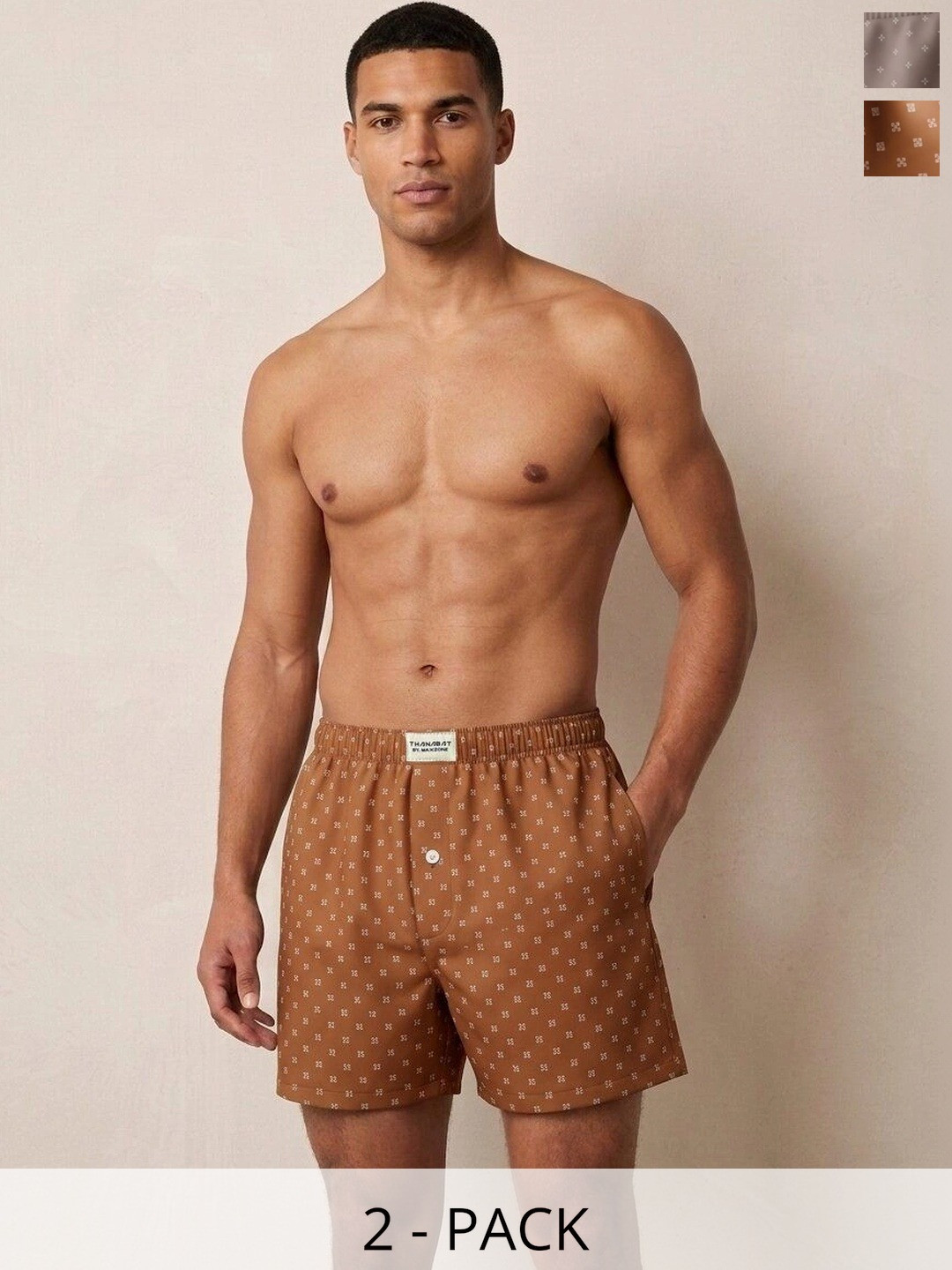 MAXZONE Pack Of 2 Printed Pure Cotton Boxers