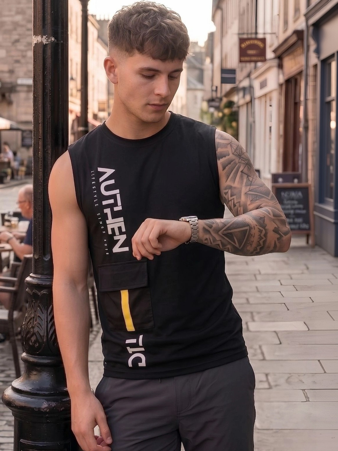 Looks United Printed Gym Vest