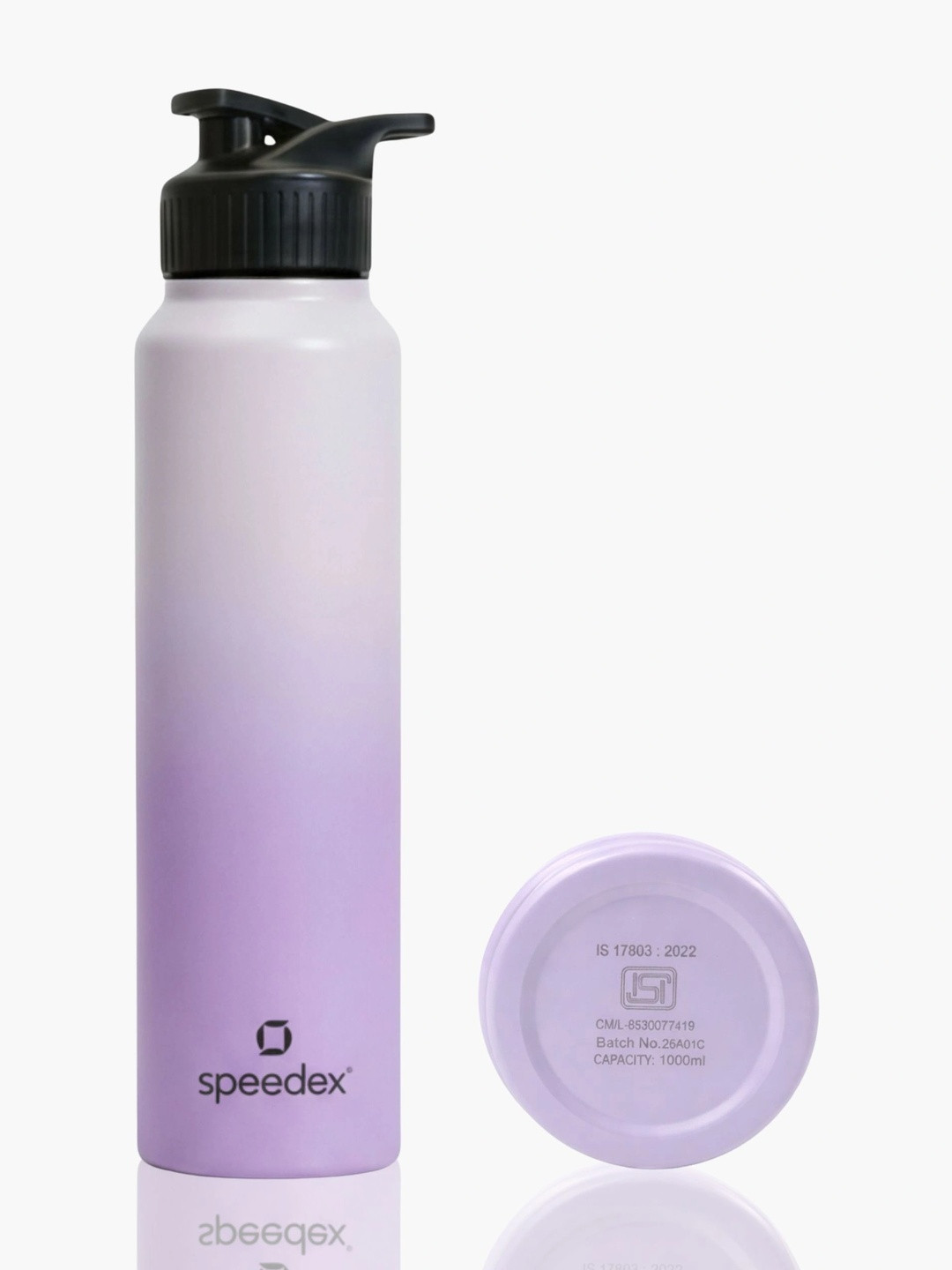 Speedex Purple & Black Single Stainless Steel Solid Smart Vacuum Water Bottle