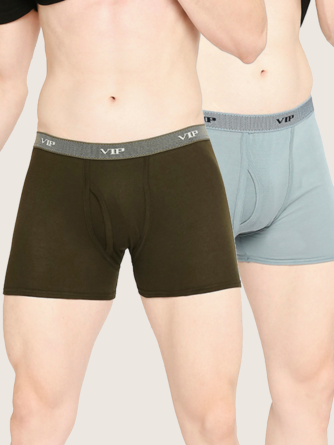 VIP Men Pack of 2 Assorted Colors Snug Fit Breathability Trunks