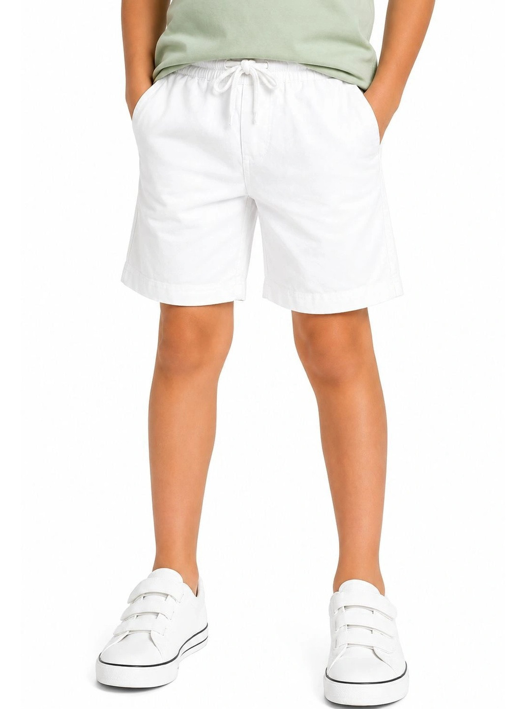CHILINS Boys Regular Fit Knitted Drawstring Cotton Shorts