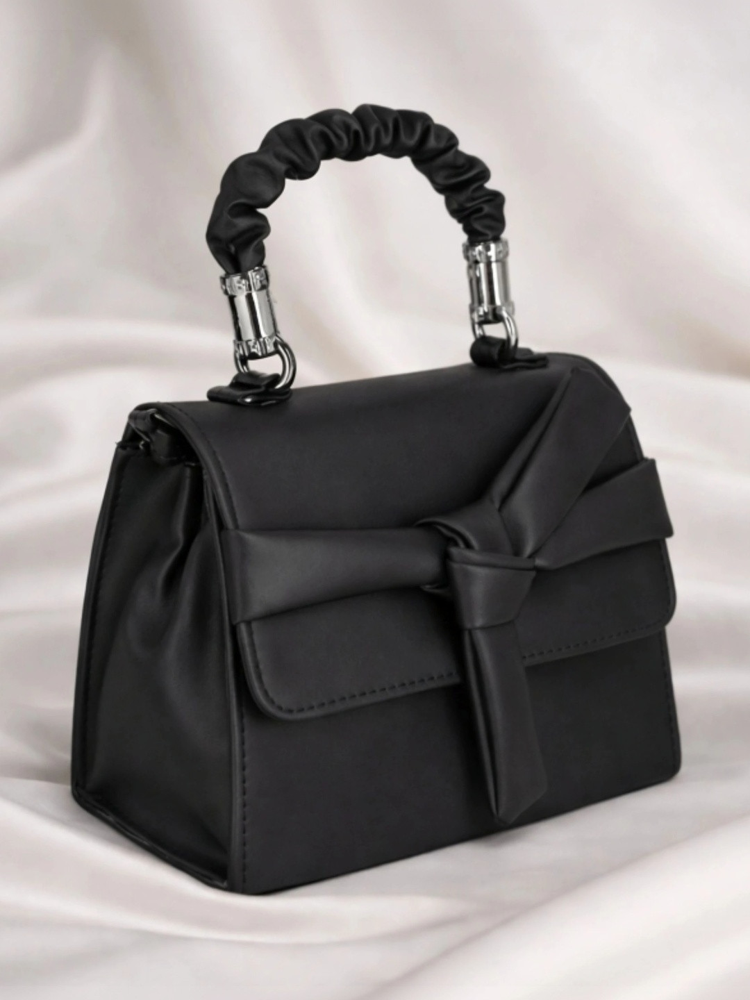 Zufisha Structured Handheld Bag with Bow Detail
