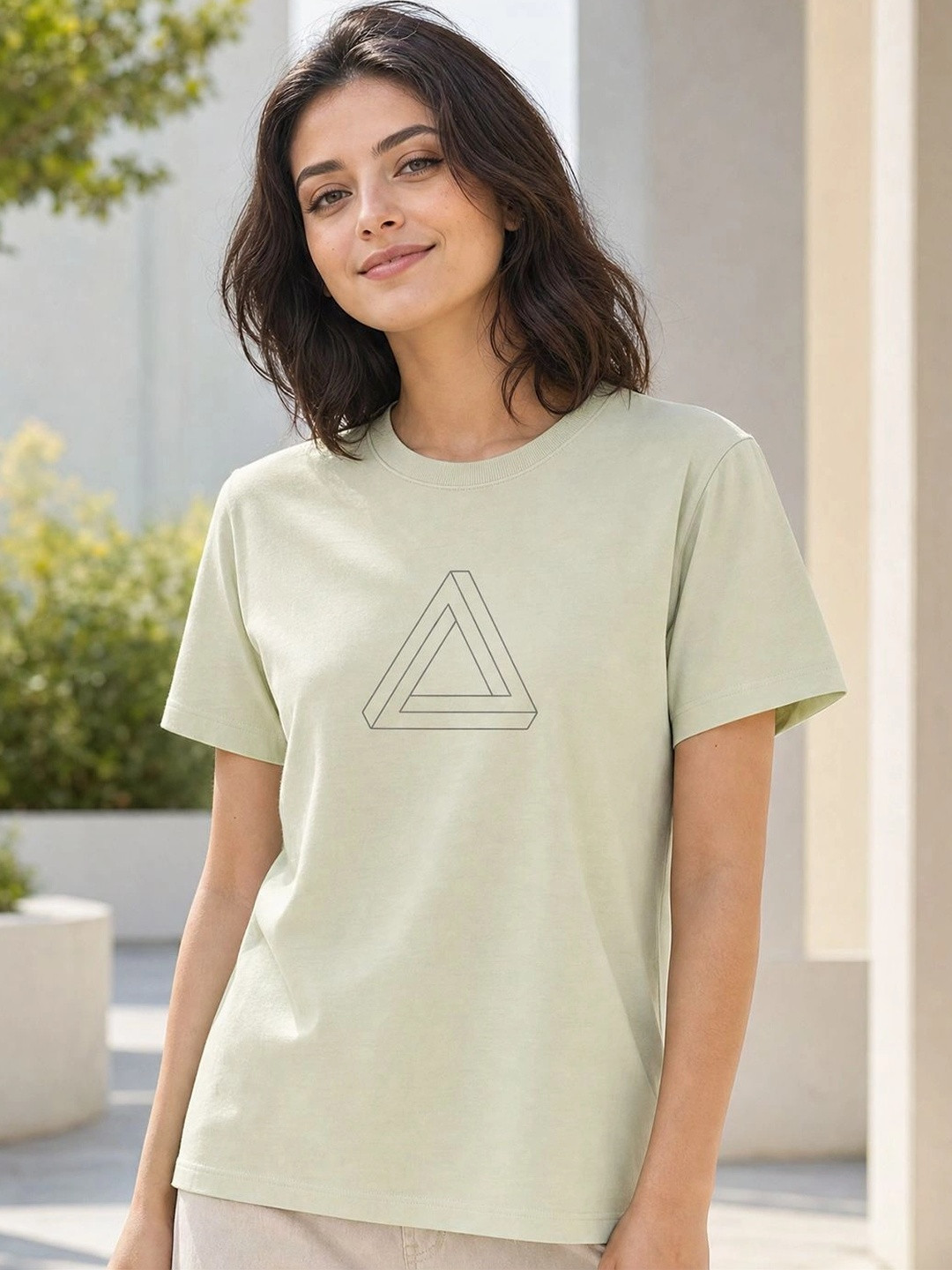 NOBERO Women Printed Pure Cotton T-shirt