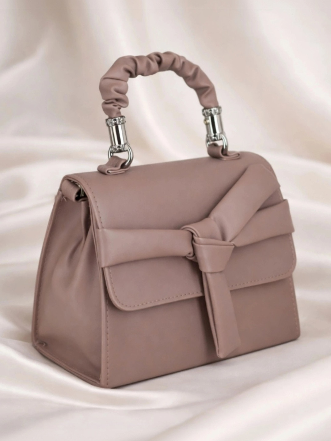 Zufisha Structured Handheld Bag with Bow Detail