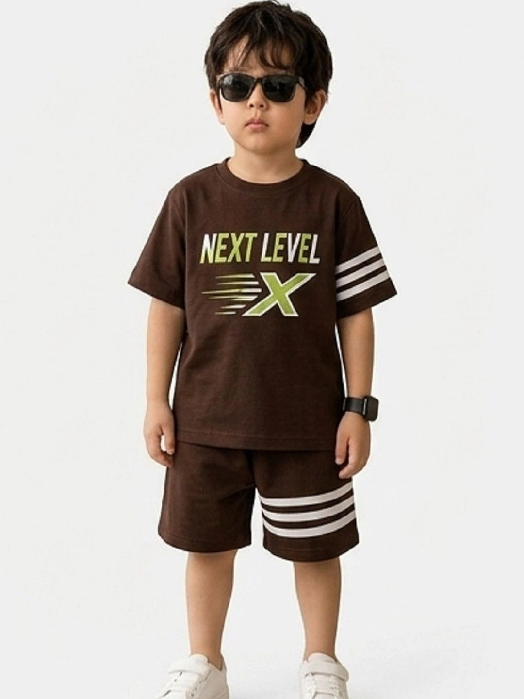 Kiditude Unisex Kids Printed T-shirt with Shorts