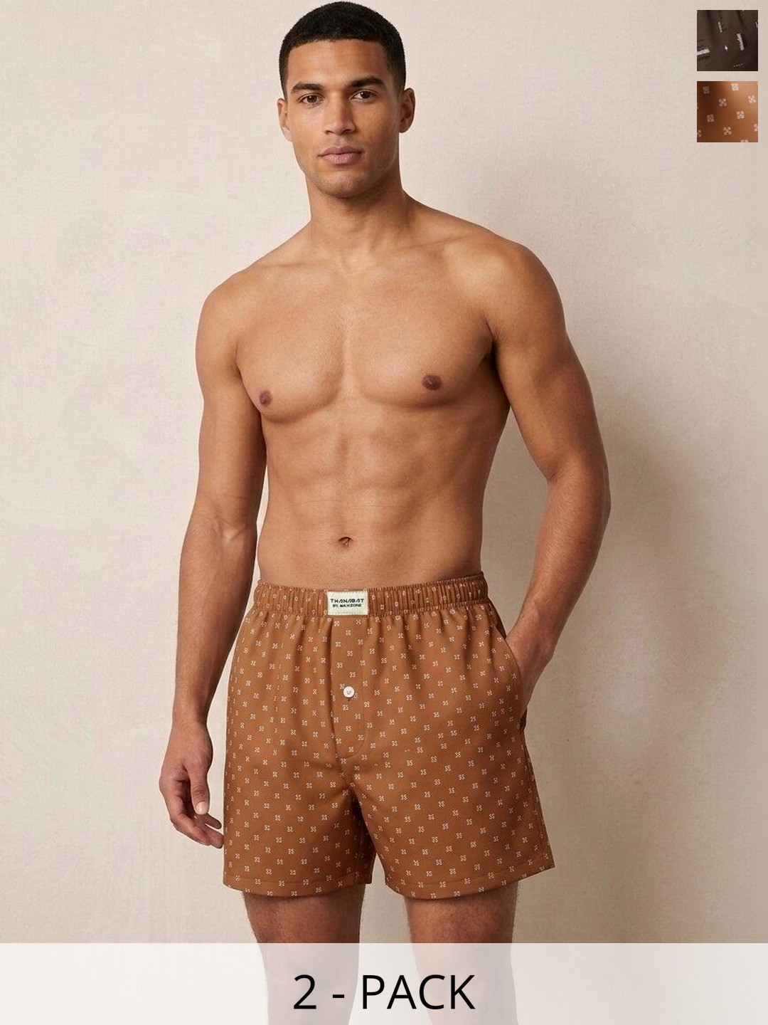 MAXZONE Pack Of 2 Printed Pure Cotton Boxers