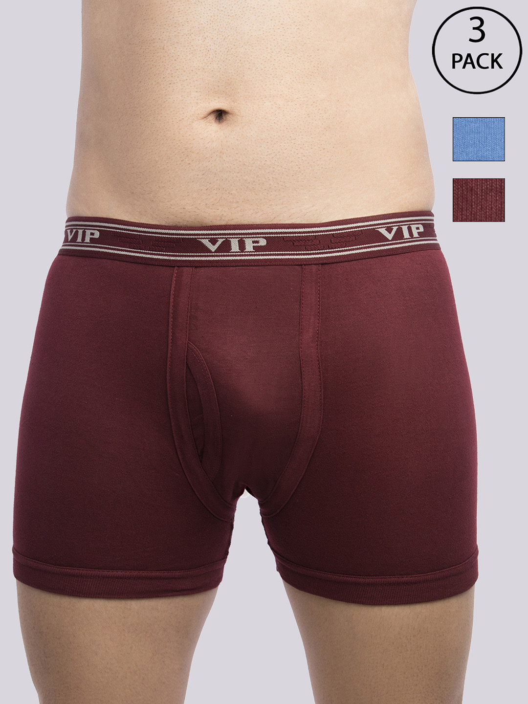 VIP Pack Of 3 Assorted Cotton Breathability Trunks VP-MI-TR-ULTMC-10P-PO3-80