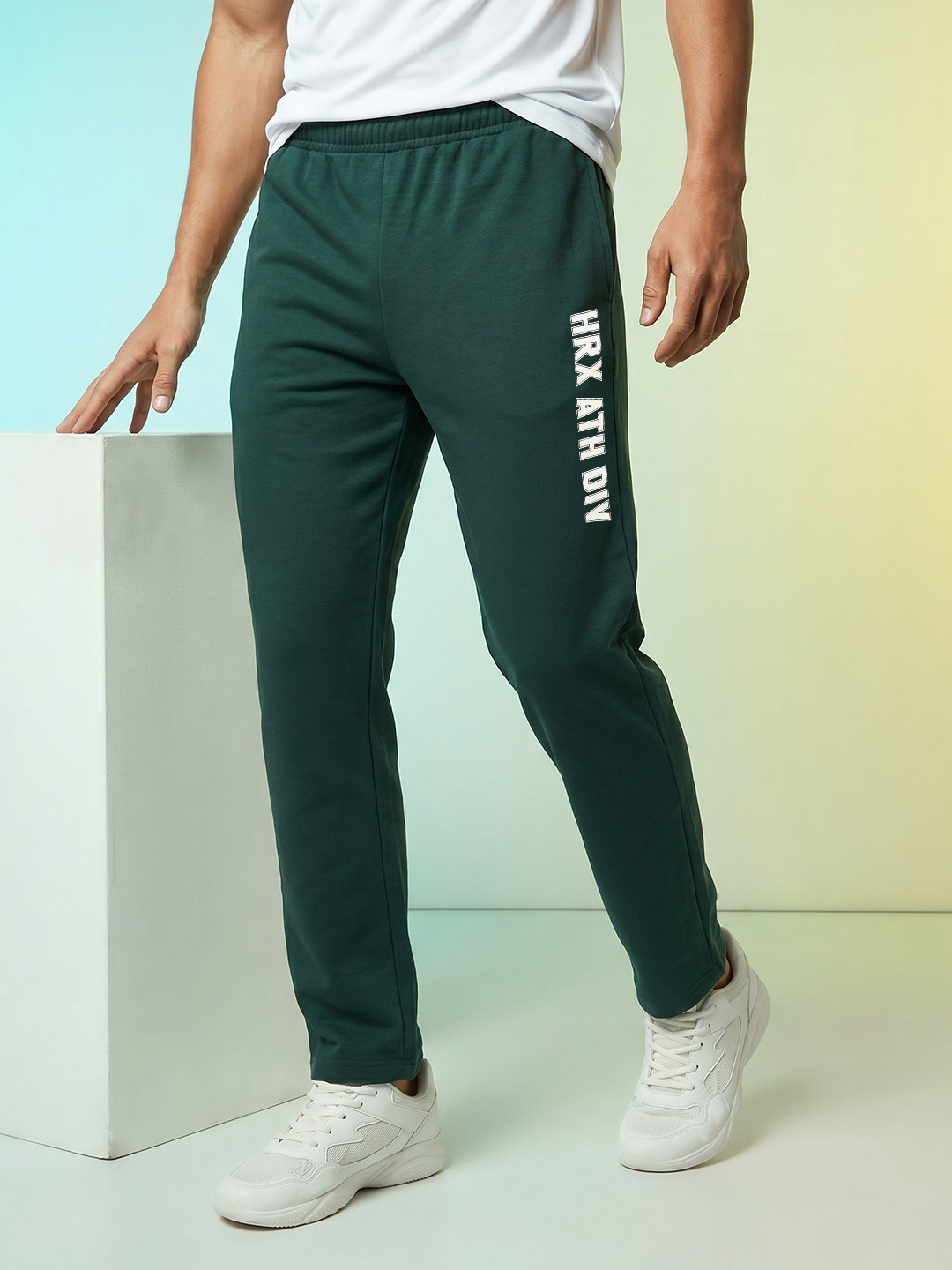 HRX by Hrithik Roshan Men Regular Fit Typography Training Track Pants