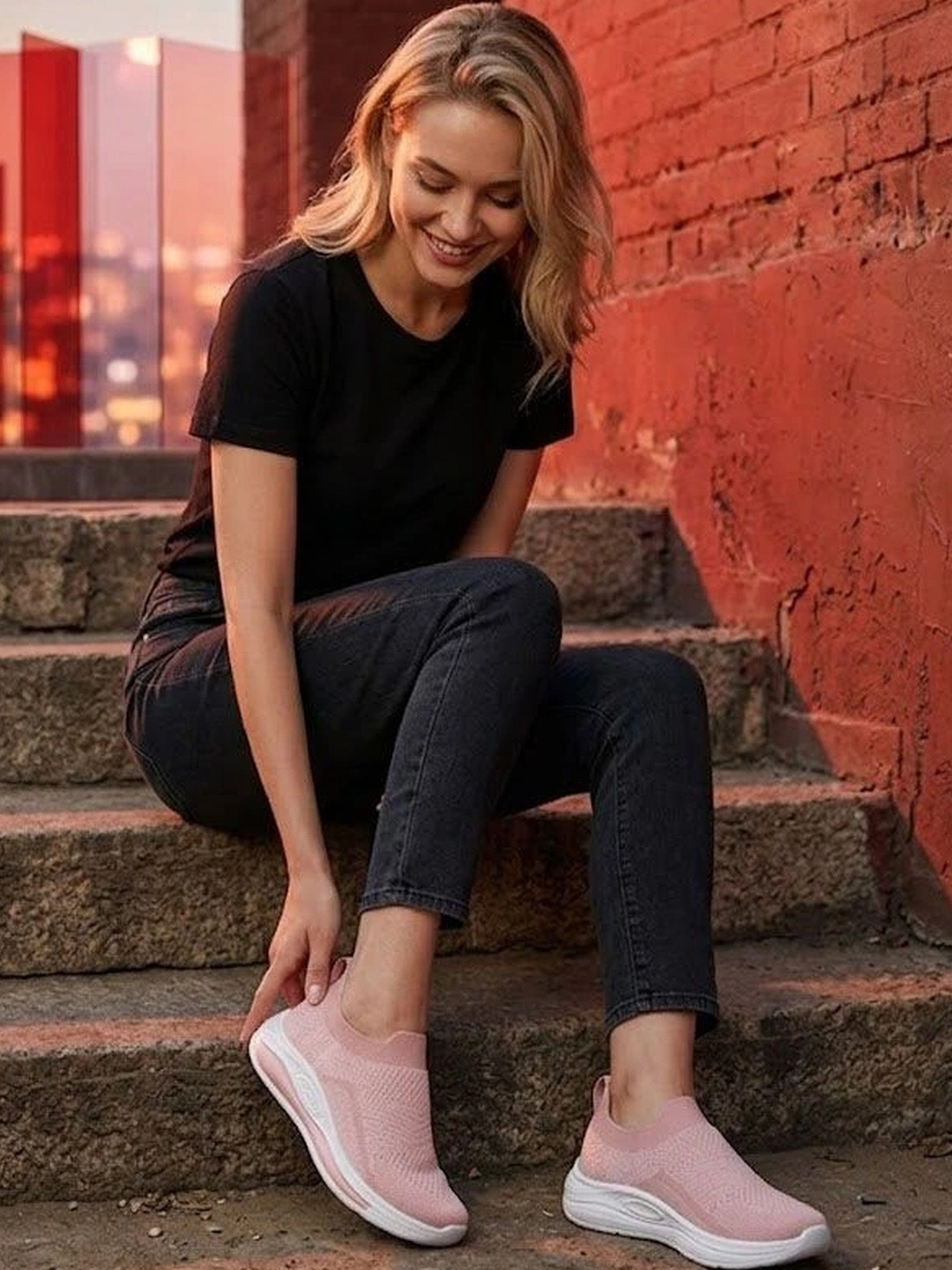 Hsquare Women Mesh Walking Non-Marking Shoes