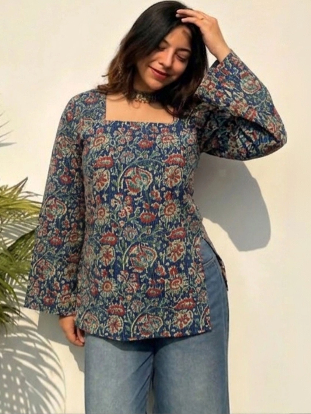 Zyla Women Floral Printed Indie Prints Kurta
