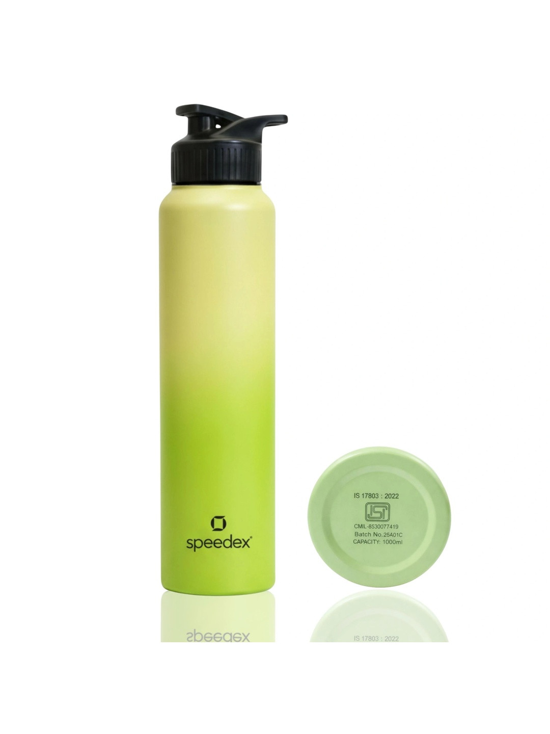 Speedex Green & Black Single Stainless Steel Solid Water Bottle