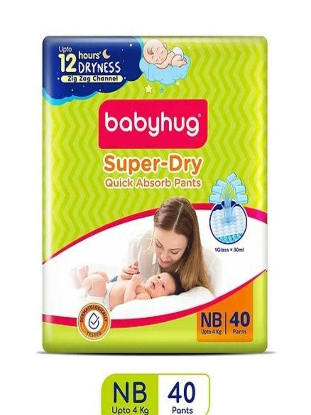 Babyhug SuperDry Pant Style Diaper - NB - 40Pcs