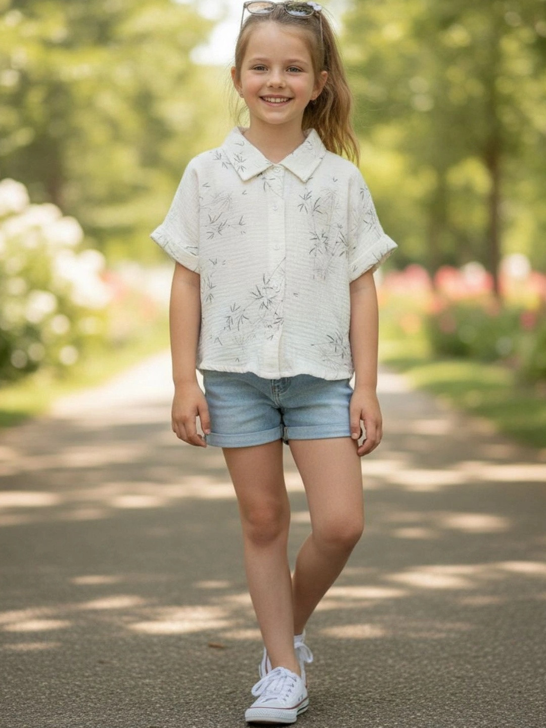 V-Mart Tropical Print Tropical Cotton Top
