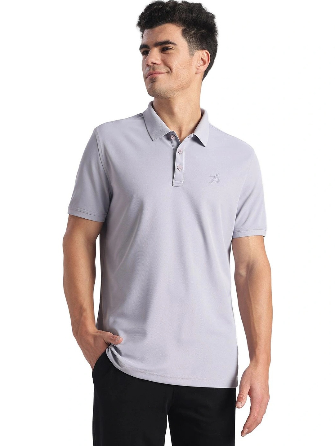 Jockey Microfiber Fabric Solid Half Sleeve Polo T-Shirt with StayDry & StayFresh Technology -AM38