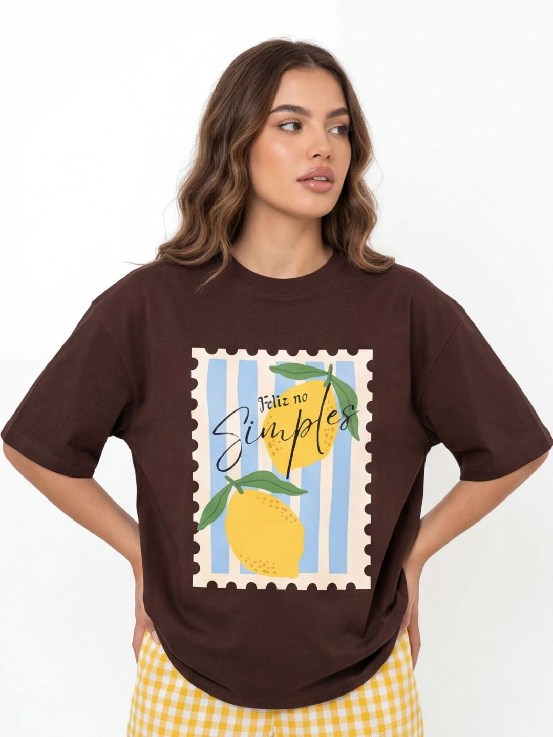 MOKARI Women Printed Boxy T-shirt