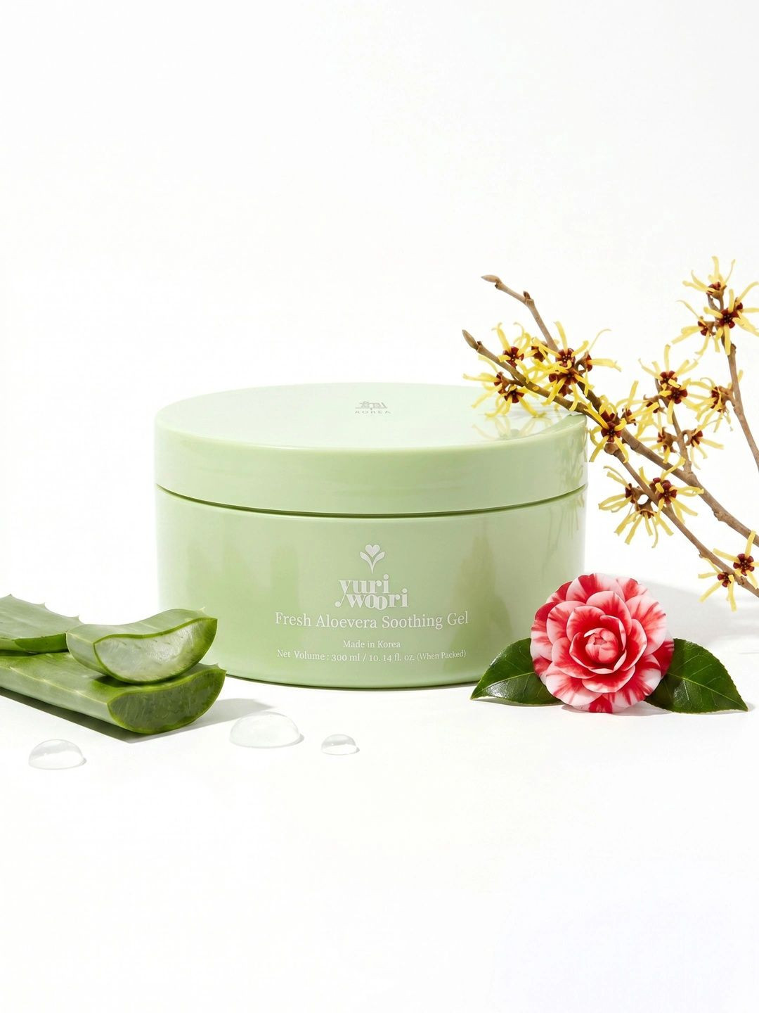 yuri woori Aloe Soothing Gel 300ml Hydrating Calming Vegan Korean Skincare