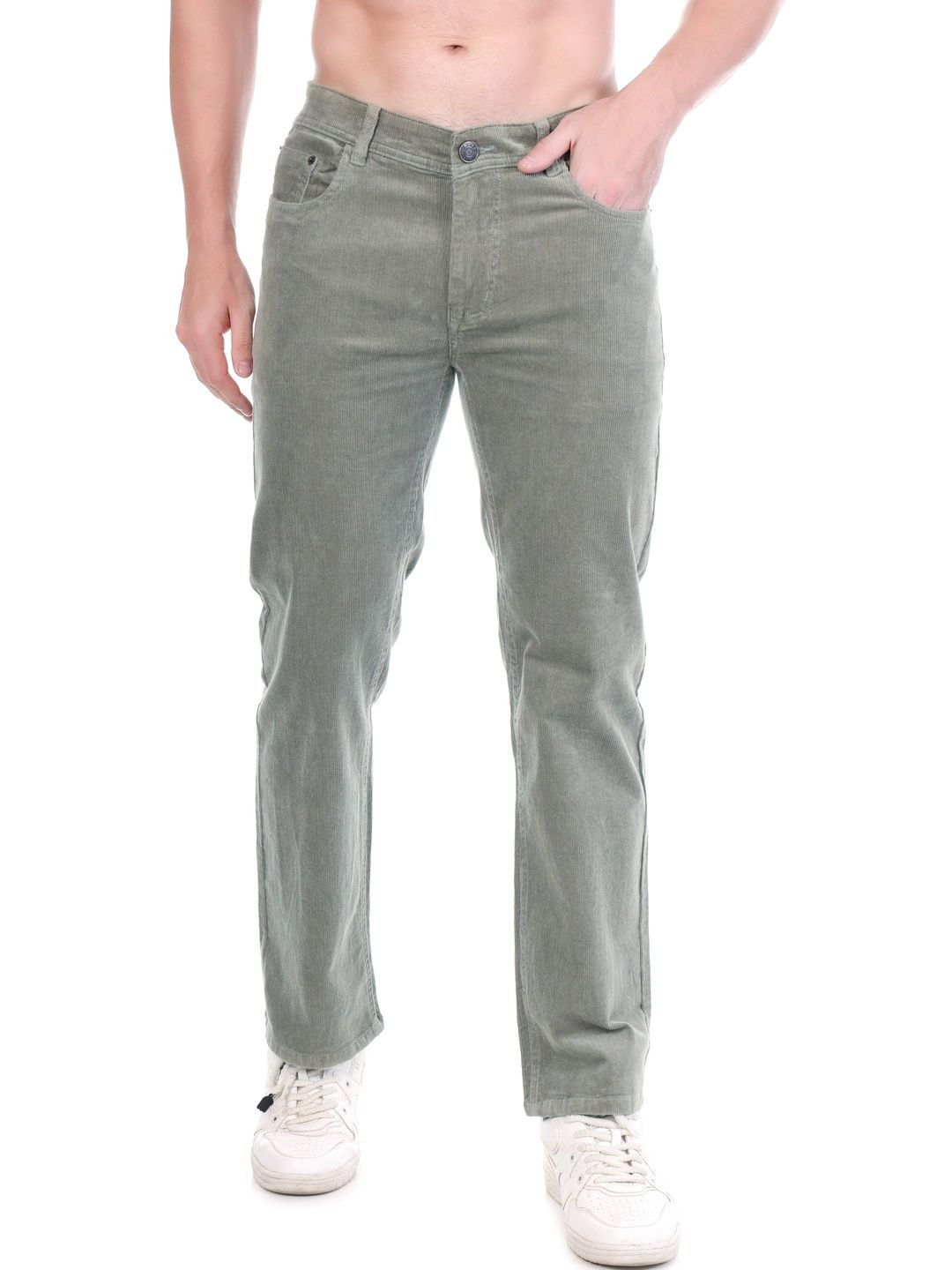 FLAKED Men Smart Straight Fit Mid-Rise Bleached Stretchable Jeans